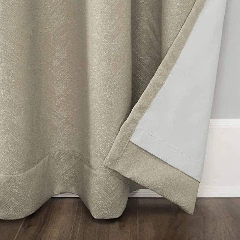 Sun Zero Pasqual Chevron Thermal 100% Blackout Grommet 2 Panels Curtain 52 X 96